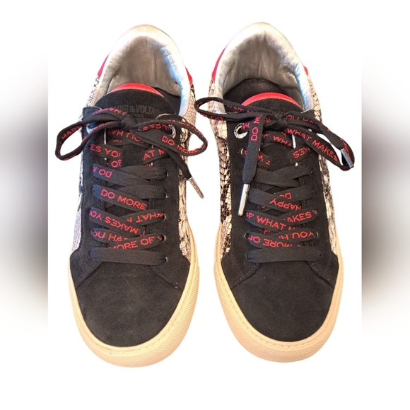 Zadig and Voltaire Womens Wild Snake Embossed Sneakers - Picture 3 of 13